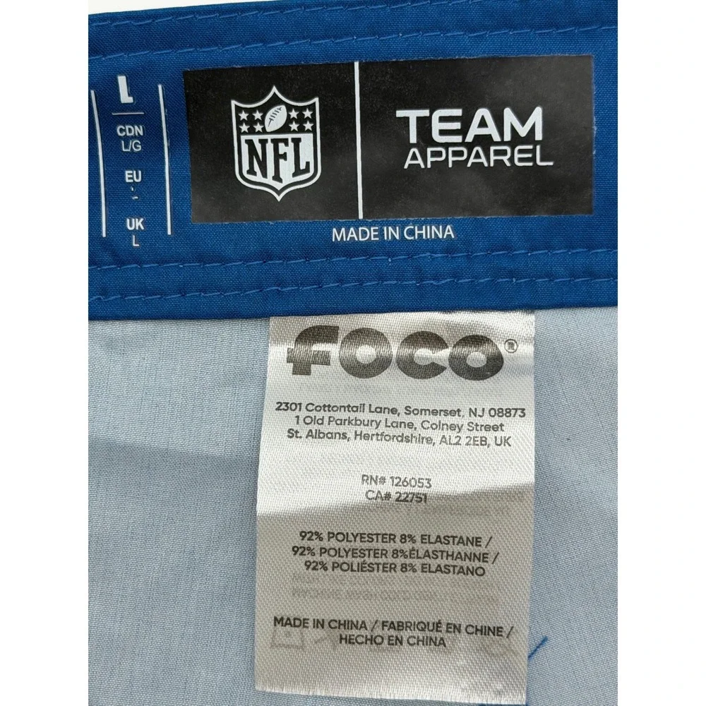 NFL Indianapolis Colts FOCO Board Shorts Mens Large Blue Grey Colorblock Swim